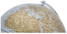 Decorațiune pentru masă Mauro Ferretti Globe, înălțime 28 cm, argintiu-auriu