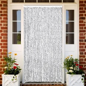 vidaXL Perdea de insecte gri deschis &amp; gri închis 118x220 cm chenille