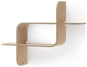 Raft în culoare naturală etajat din lemn masiv de arbore de cauciuc Montage – Umbra