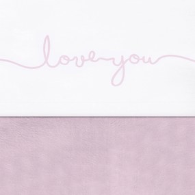Cearsaf Jollein Love you 120x150cm, Vintage-Pink