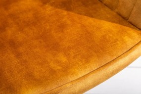Scaun de birou elegant Turin, catifea galben mustar