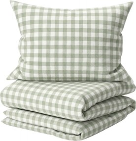 Lenjerie de pat din bumbac GREEN CUBIS verde, 100% bumbac Dimensiune lenjerie de pat: 70 x 80 cm | 140 x 200 cm