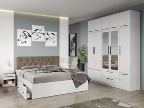 Set mobila dormitor 4 piese Alb Levi C28