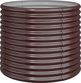 vidaXL Jardinieră grădină maro 80x80x68 cm oțel galvanizat