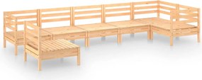 vidaXL Set mobilier de grădină, 7 piese, lemn masiv de pin