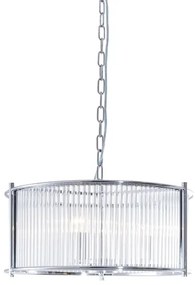 Lustră pe lanț Zuma Line 2200131P-L MARMO 3xE27/40W/230V argintiu