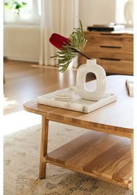 Măsuță de cafea în culoare naturală din lemn de stejar 60x100 cm Twig – The Beds