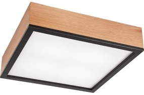Plafonieră OAK SQUARE 4xE27/15W/230V 39x39 cm stejar/negru
