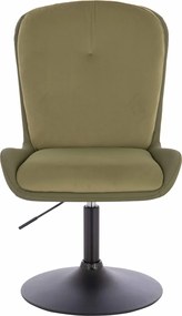 HR690N Scaun Velvet&amp;soft Piele Pu Măsline/Khaki Bază Neagră