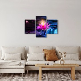 Tablou cu lotus pe apă (90x60 cm)