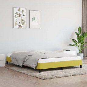 Cadru de pat, verde, 140 x 200 cm, material textil Verde, 25 cm, 140 x 200 cm