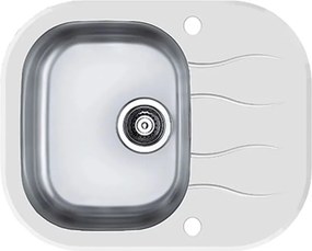 Chiuveta inox Alveus Wave 10 inox - alb 62x50 cm