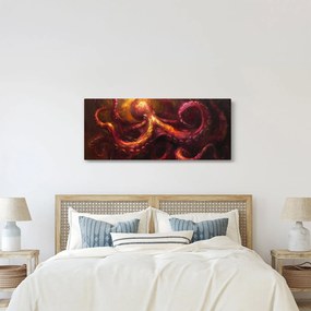 Tablou - Octopus, pictură în ulei (120x50 cm)