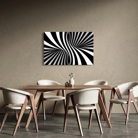 Tablou abstract cu dungi de zebră (90x60 cm)
