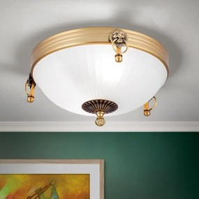 Plafonieră Orion DL 7-522/31 ROCCA 2xE27/60W/230V d. 31 cm bronz/alb