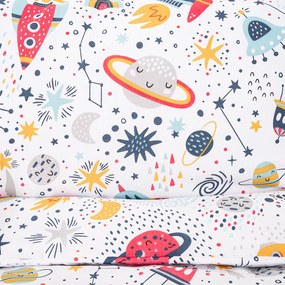4Home Lenjerie de pat din bumbac pentru copiiCosmic Adventure, 100 x 135 cm, 40 x 60 cm, 100 x 135 cm, 40 x 60 cm