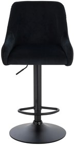 HR920W Scaun Neagră din Catifea cu Bază Neagră