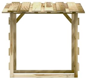 Pergole cu acoperis, 3 buc., 100x90x100 cm, lemn de pin tratat 3, 100 x 90 x 100 cm