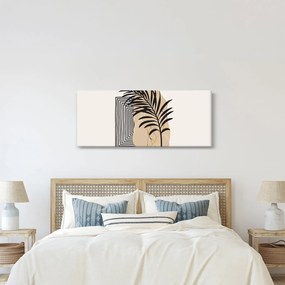 Tablou - Abstracție cu frunze tropicale N⁰3 (120x50 cm)