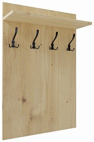 Cuier de perete vertical - Artizan din stejar - Pentru haine
