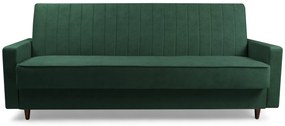 Canapea extensibilă Wars - catifea verde Kronos 14 / picioare wenge