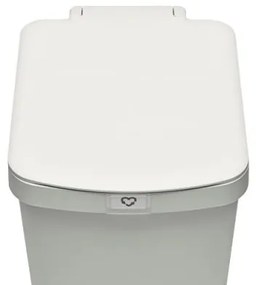 Coș cu pedală Brabantia StepUp 1008483, 25 L, Materiale ecologice, Deschidere mare, Gri deschis