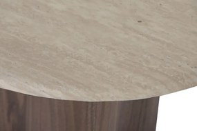 Masă de cafea natur cu blat din granit bej, 130×70×45 cm, "Roche"