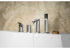 Sapho Baterie pentru cadă TURSI, montaj pe 4 găuri, crom lucios