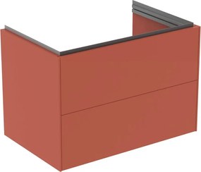 Dulap baza suspendat Ideal Standard Atelier Conca 2 sertare rosu - oranj 80 cm