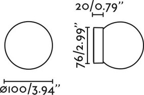 Aplica LED pentru baie IP44 PING D-10cm alba