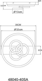 Plafoniera LED design circular DARRYL I