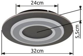 Plafonieră LED Globo 48032-24 JAYDEN LED/24W/230V
