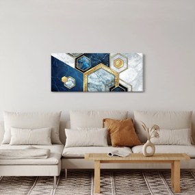 Tablou - Hexagoane de marmură (120x50 cm)