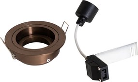 Spot integrat rotativ și înclinabil bronz închis rotund - Chuck