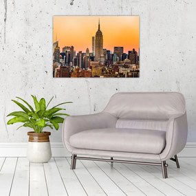 Tablou pe sticlă cu New York (70x50 cm)