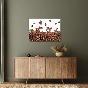Tablou pe sticlă - Boabe de cafea (70x50 cm)