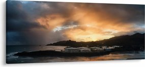 Tablou - plaja cu cerul întunecat (120x50 cm)