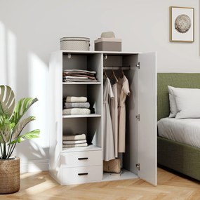 HOMCOM Dulap Modern Alb Sertare | Aosom Romania