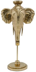 Suport lumanari Elephant Head Auriu 49cm