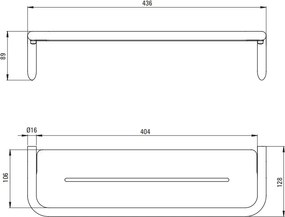 SILIA Raft de perete ADI_0511 finisaj crom