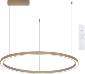 Brilagi - Lustră LED dimabilă pe cablu PORTOFINO LED/60W/230V Ø 80 cm bej + telecomandă