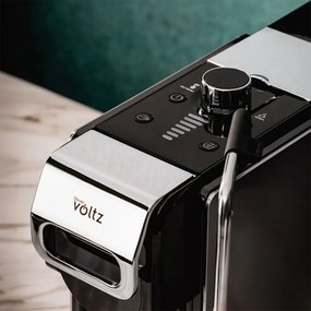 La mâna a doua: Espressor cafea macinata si capsule 8in1 Oliver Voltz OV51171N8M, 1450W, 1 L, 5 adaptoare, 19 bar, Negru/Argintiu
