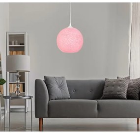 Lustră pe cablu JUTE 1xE27/60W/230V roz