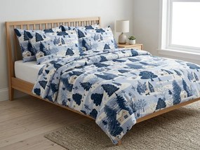 Lenjerie de pat din flanel SNOWY VALLEY albastru Dimensiune lenjerie de pat: 70 x 90 cm | 140 x 200 cm