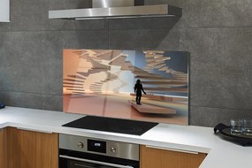 Panouri de sticlă scări 3d