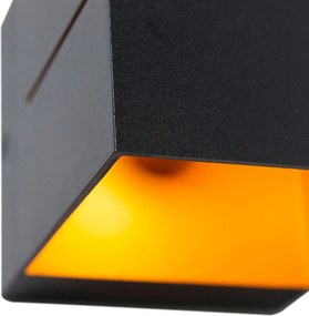 Set de 4 aplice inteligente negre cu auriu 9,7 cm inclusiv Wifi G9 - Transfer Groove