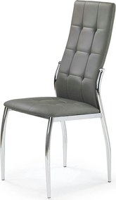 Scaun K209, gri/crom, piele ecologica/metal, 43x54x101 cm