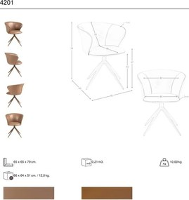 Scaun modern pivotant piele sintetica Camel
