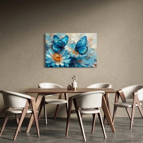 Tablou - Fluturi albaștri (90x60 cm)