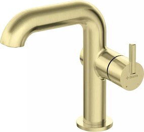 Baterie lavoar Deante Silia cu duza dreptunghiulara auriu 12cm